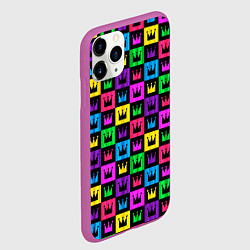 Чехол iPhone 11 Pro матовый Король, цвет: 3D-фиолетовый — фото 2