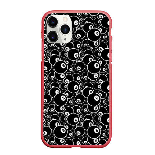 Чехол iPhone 11 Pro матовый Пул-8 / 3D-Красный – фото 1