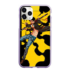 Чехол iPhone 11 Pro матовый Трафальгар Ло из One Piece, цвет: 3D-светло-сиреневый