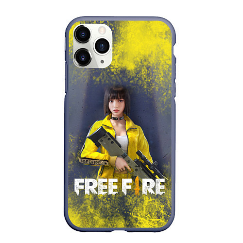 Чехол iPhone 11 Pro матовый GARENA FREEFIRE БАТЛГРАУНД Z / 3D-Серый – фото 1