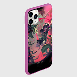 Чехол iPhone 11 Pro матовый СРАЖЕНИЕ С ДЕМОНАМИ ДОРОРО, цвет: 3D-фиолетовый — фото 2