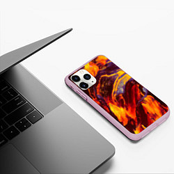 Чехол iPhone 11 Pro матовый ОГНЕННЫЙ ГРАНЖ FIRE GRUNGE Z, цвет: 3D-розовый — фото 2