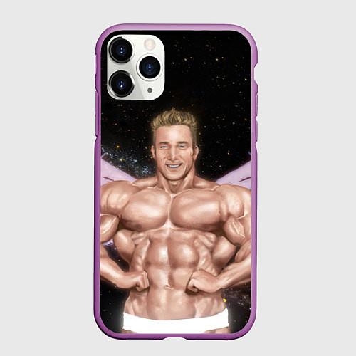 Чехол iPhone 11 Pro матовый Billy Space Aquarell / 3D-Фиолетовый – фото 1