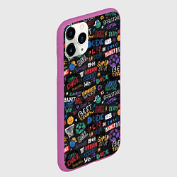 Чехол iPhone 11 Pro матовый Баскетбол, цвет: 3D-фиолетовый — фото 2