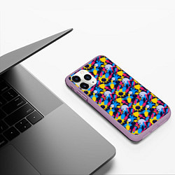 Чехол iPhone 11 Pro матовый Боулинг, цвет: 3D-сиреневый — фото 2