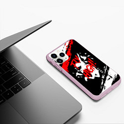 Чехол iPhone 11 Pro матовый FLY HIGH! Haikyu!!, цвет: 3D-розовый — фото 2