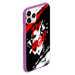 Чехол iPhone 11 Pro матовый FLY HIGH! Haikyu!!, цвет: 3D-фиолетовый — фото 2