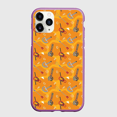 Чехол iPhone 11 Pro матовый Снаряжение Альпиниста / 3D-Фиолетовый – фото 1