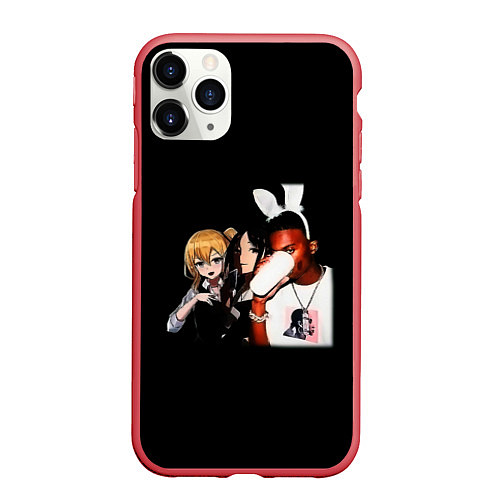 Чехол iPhone 11 Pro матовый Gangsta kaguya / 3D-Красный – фото 1