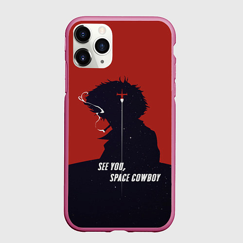 Чехол iPhone 11 Pro матовый Cowboy Bebop - Spike / 3D-Малиновый – фото 1