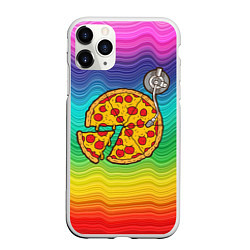 Чехол iPhone 11 Pro матовый D j Пицца, цвет: 3D-белый