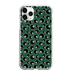 Чехол iPhone 11 Pro матовый Бильярдные Шары, цвет: 3D-белый