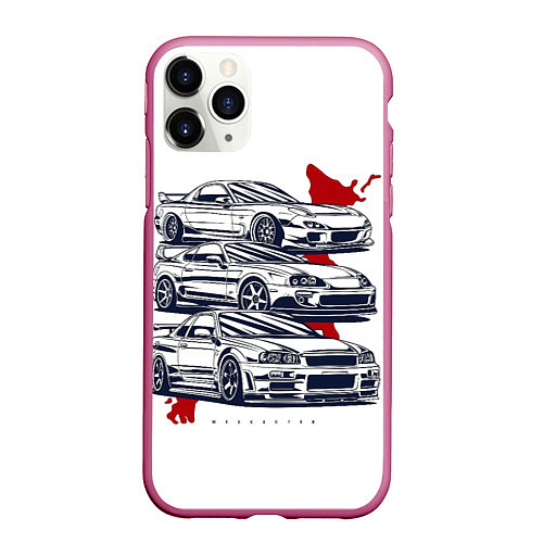 Чехол iPhone 11 Pro матовый JDM LEGEND Ne1t / 3D-Малиновый – фото 1