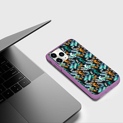 Чехол iPhone 11 Pro матовый SKATEBOARD, цвет: 3D-фиолетовый — фото 2