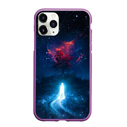 Чехол iPhone 11 Pro матовый Душа идущая в космос Soul space Z, цвет: 3D-фиолетовый