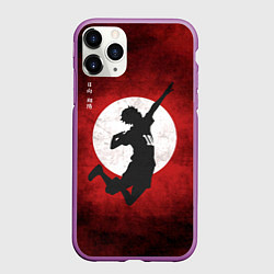 Чехол iPhone 11 Pro матовый Шоё Хината прыжок Haikyu!!, цвет: 3D-фиолетовый