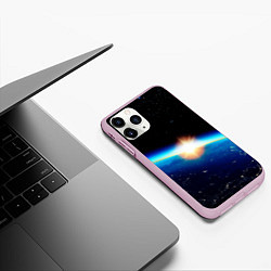 Чехол iPhone 11 Pro матовый КОСМИЧЕСКИЙ РАССВЕТ 3D, цвет: 3D-розовый — фото 2