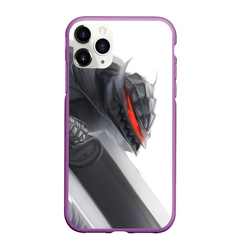 Чехол iPhone 11 Pro матовый Anime Berserk / 3D-Фиолетовый – фото 1