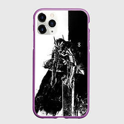 Чехол iPhone 11 Pro матовый Берсерк черно-белый, цвет: 3D-фиолетовый