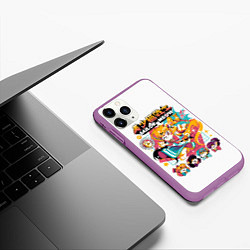 Чехол iPhone 11 Pro матовый Sailor Meow, цвет: 3D-фиолетовый — фото 2