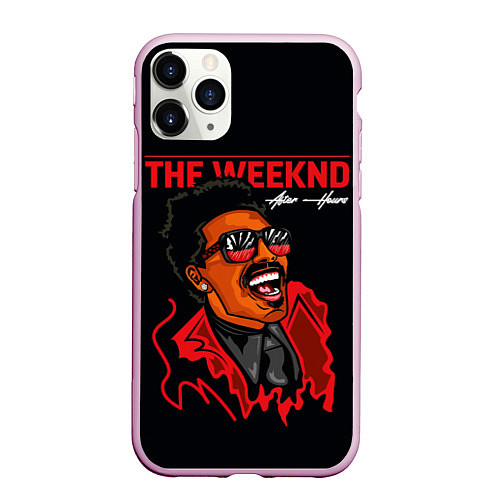 Чехол iPhone 11 Pro матовый The Weeknd - After Hours / 3D-Розовый – фото 1