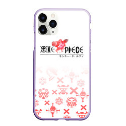 Чехол iPhone 11 Pro матовый One Piece резиновый Луффи