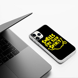 Чехол iPhone 11 Pro матовый Smells like teen spirit, цвет: 3D-белый — фото 2