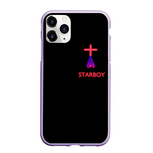 Чехол iPhone 11 Pro матовый STARBOY - The Weeknd / 3D-Светло-сиреневый – фото 1