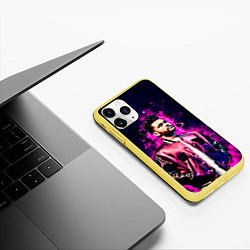 Чехол iPhone 11 Pro матовый The Weeknd, цвет: 3D-желтый — фото 2