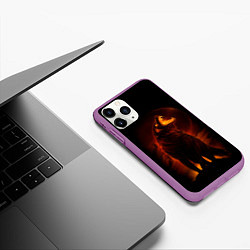 Чехол iPhone 11 Pro матовый DARK WOLF, цвет: 3D-фиолетовый — фото 2