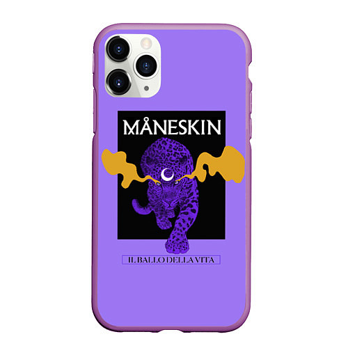 Чехол iPhone 11 Pro матовый Maneskin / 3D-Фиолетовый – фото 1