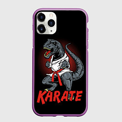 Чехол iPhone 11 Pro матовый KARATE T-REX, цвет: 3D-фиолетовый