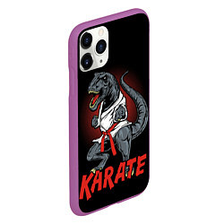 Чехол iPhone 11 Pro матовый KARATE T-REX, цвет: 3D-фиолетовый — фото 2