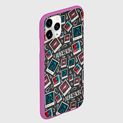 Чехол iPhone 11 Pro матовый Maneskin Pattern, цвет: 3D-фиолетовый — фото 2