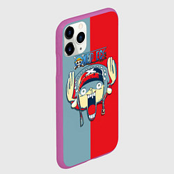 Чехол iPhone 11 Pro матовый Сопливый Тони Тони Чоппер One Piece, цвет: 3D-фиолетовый — фото 2