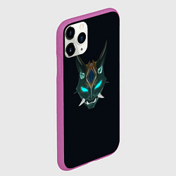 Чехол iPhone 11 Pro матовый Genshin Impact - Xiao, цвет: 3D-фиолетовый — фото 2