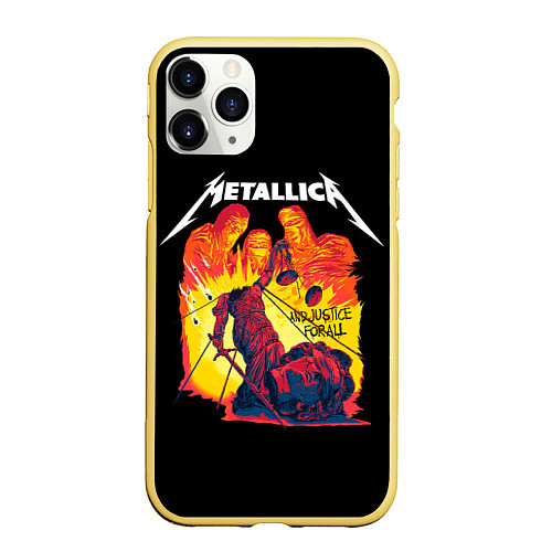 Чехол iPhone 11 Pro матовый Justice for all / 3D-Желтый – фото 1