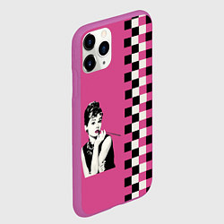 Чехол iPhone 11 Pro матовый Энди Уорхолл Одри Хебберн, цвет: 3D-фиолетовый — фото 2