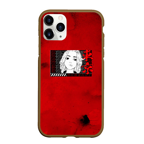 Чехол iPhone 11 Pro матовый МИККИ RED EDITION / 3D-Коричневый – фото 1
