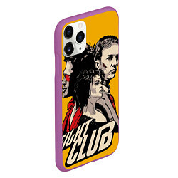 Чехол iPhone 11 Pro матовый Бойцовский Клуб Три личности, цвет: 3D-фиолетовый — фото 2
