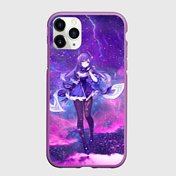 Чехол iPhone 11 Pro матовый Genshin Impact Кэ Цин, цвет: 3D-фиолетовый