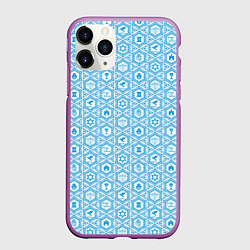 Чехол iPhone 11 Pro матовый Израиль, цвет: 3D-фиолетовый