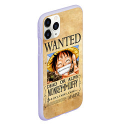 Чехол iPhone 11 Pro матовый Манки Д Луффи в розыске One Piece, цвет: 3D-светло-сиреневый — фото 2