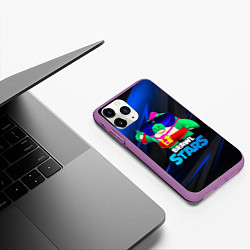 Чехол iPhone 11 Pro матовый Базз Buzz Brawl Stars, цвет: 3D-фиолетовый — фото 2