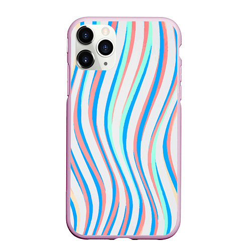 Чехол iPhone 11 Pro матовый Морская Лагуна! / 3D-Розовый – фото 1