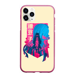 Чехол iPhone 11 Pro матовый Nezuko Neon, цвет: 3D-малиновый
