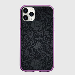 Чехол iPhone 11 Pro матовый Dark Pattern, цвет: 3D-фиолетовый