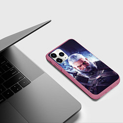 Чехол iPhone 11 Pro матовый THE WITCHER GERALT OF RIVIA, цвет: 3D-малиновый — фото 2