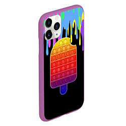 Чехол iPhone 11 Pro матовый ICE CREAM POP-IT, цвет: 3D-фиолетовый — фото 2