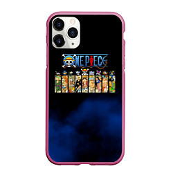 Чехол iPhone 11 Pro матовый Пират Соломенной Шляпы One Piece, цвет: 3D-малиновый